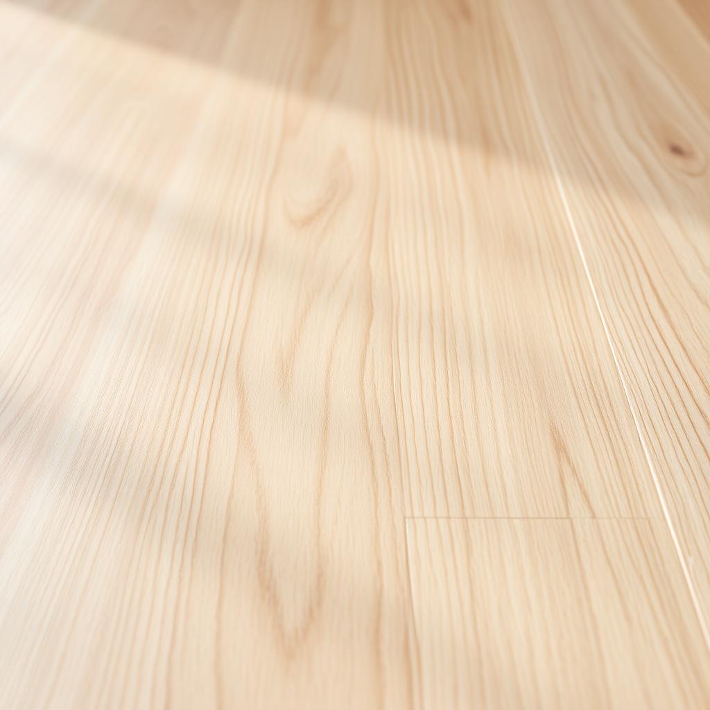 Wide-plank white oak flooring detail